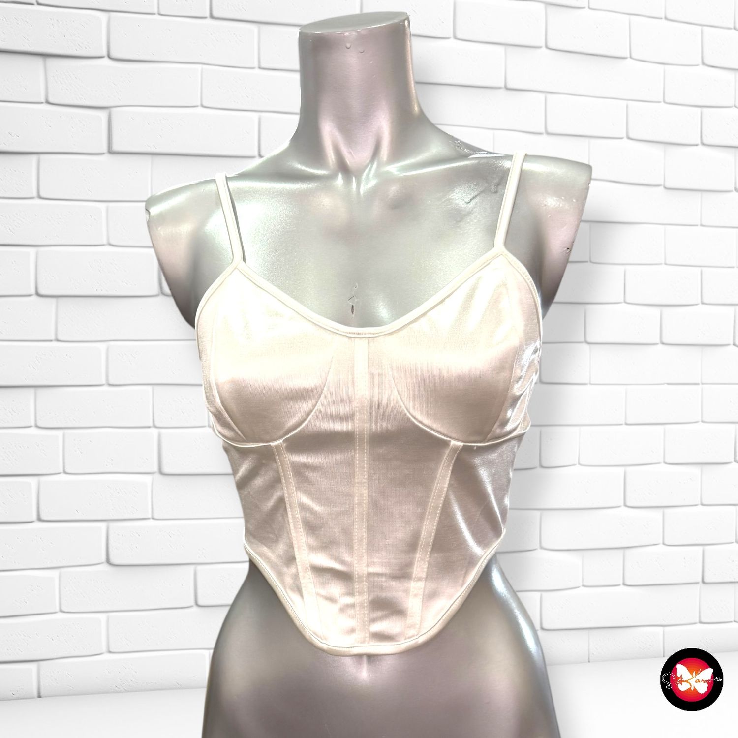 Blusa cropped satinada OTTORDRAM Talla XS