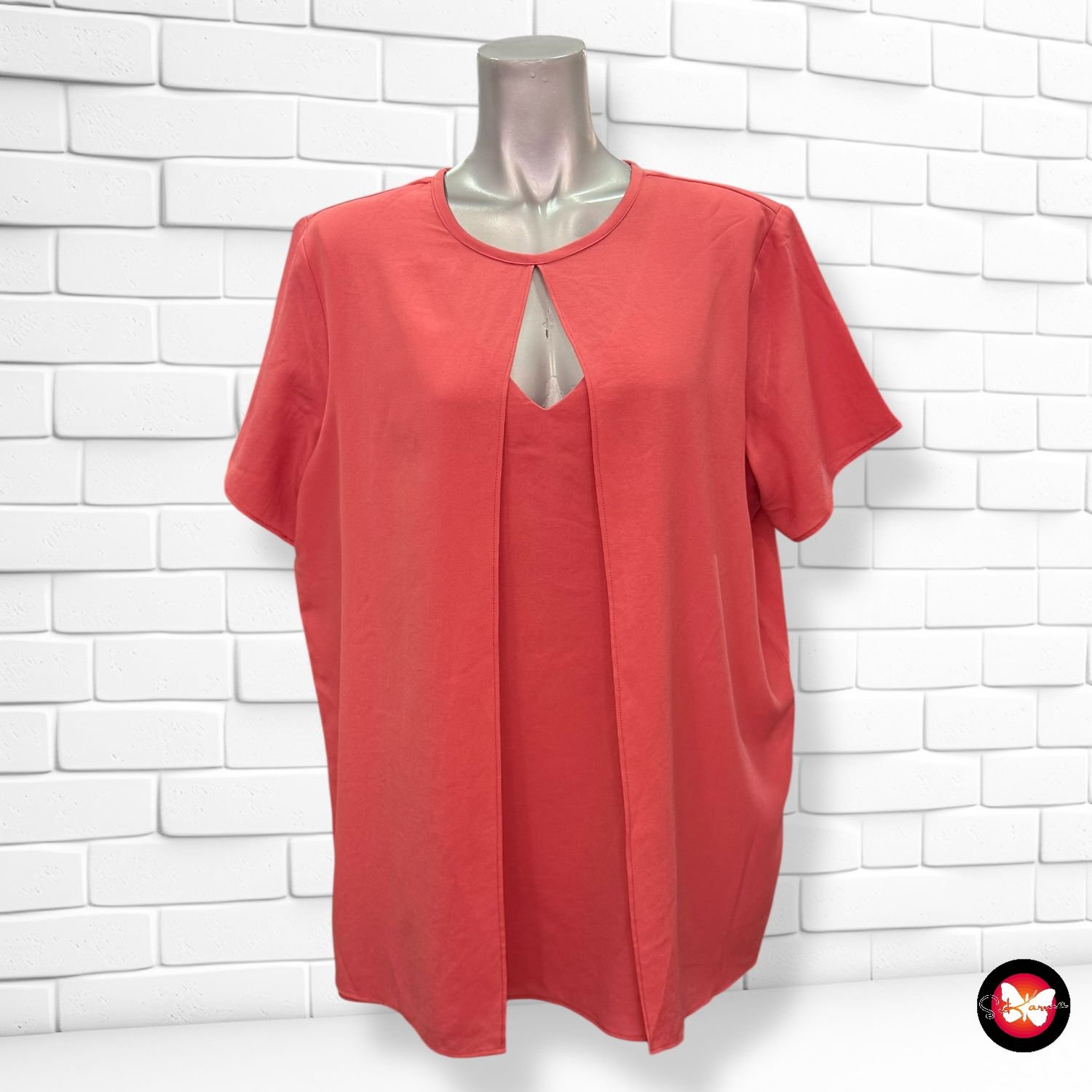 Blusa de manga corta con capita BELLISIMA by VENCA Talla XL