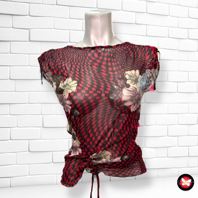 Blusa traslúcida estampada MAT SUI Talla M