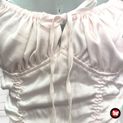 Blusa cropped con drapeado SHEIN Talla XS