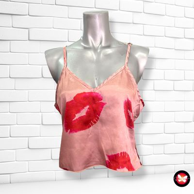Blusa cropped de satén Talla M