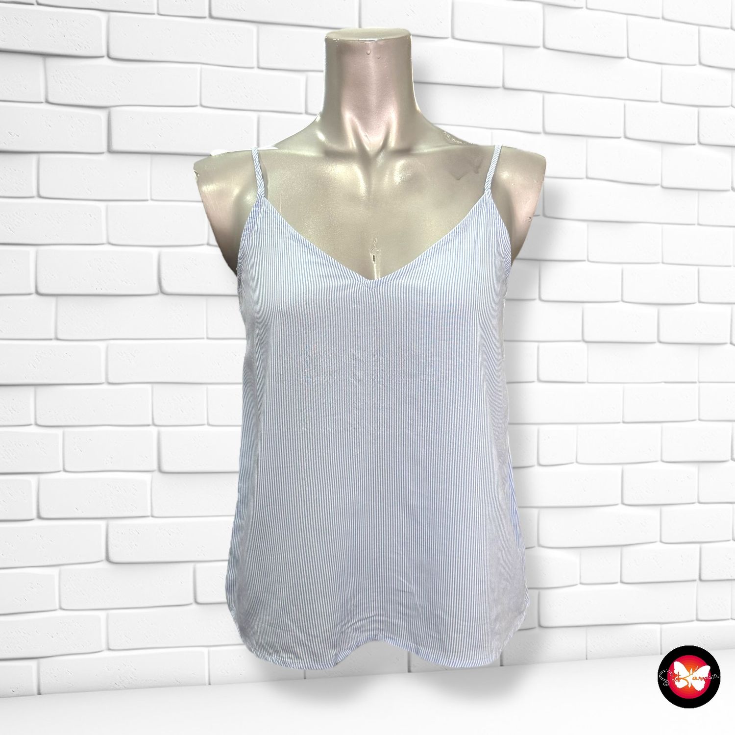 Blusa de tirantes de rayitas DIVIDED Talla 32