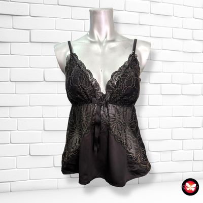 Blusa lencera con encaje Talla M
