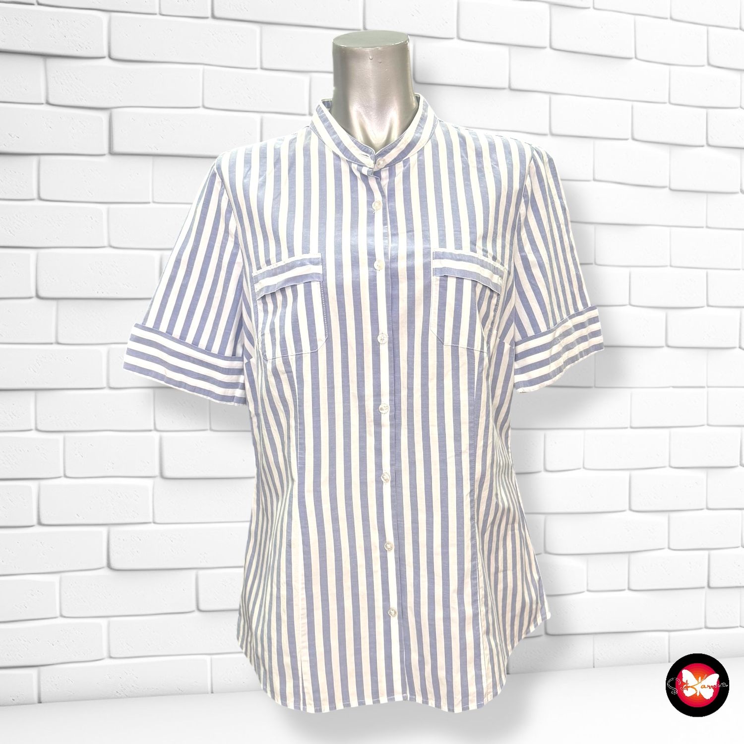 Camisa de manga corta de rayas ROBERTO VERINO Talla M