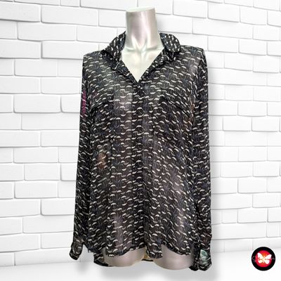 Camisa traslúcida estampado &quot;paraguas&quot; Talla L/XL