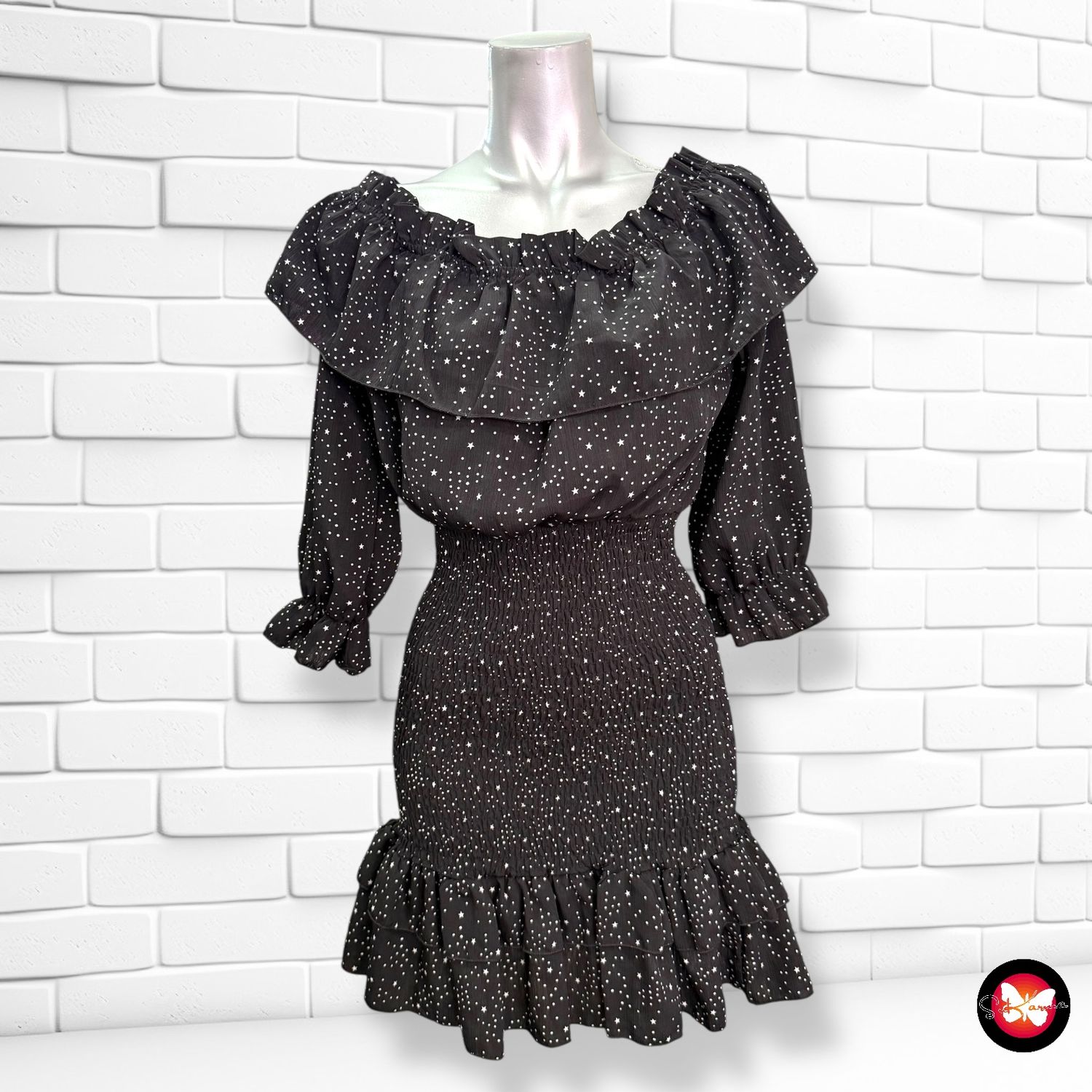 Vestido de estrellitas escote barco LOAVIES Talla L