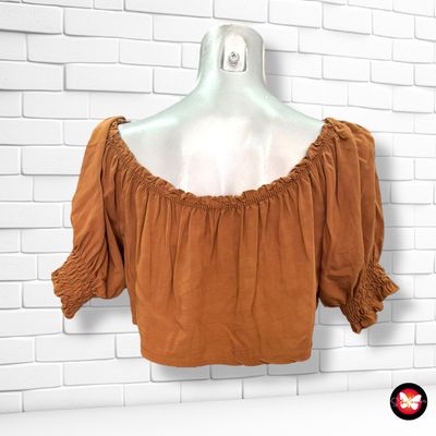 **HOY** Blusa cropped escote barco DANI Talla Única