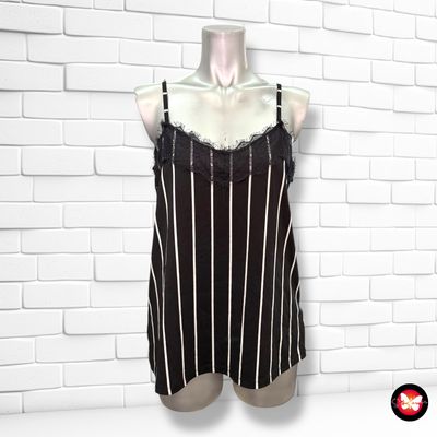 **HOY** Blusa de tirantes con encaje y rayas Talla M