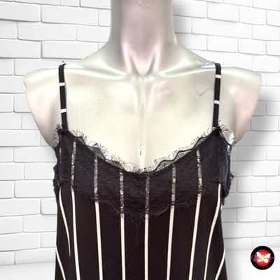**HOY** Blusa de tirantes con encaje y rayas Talla M