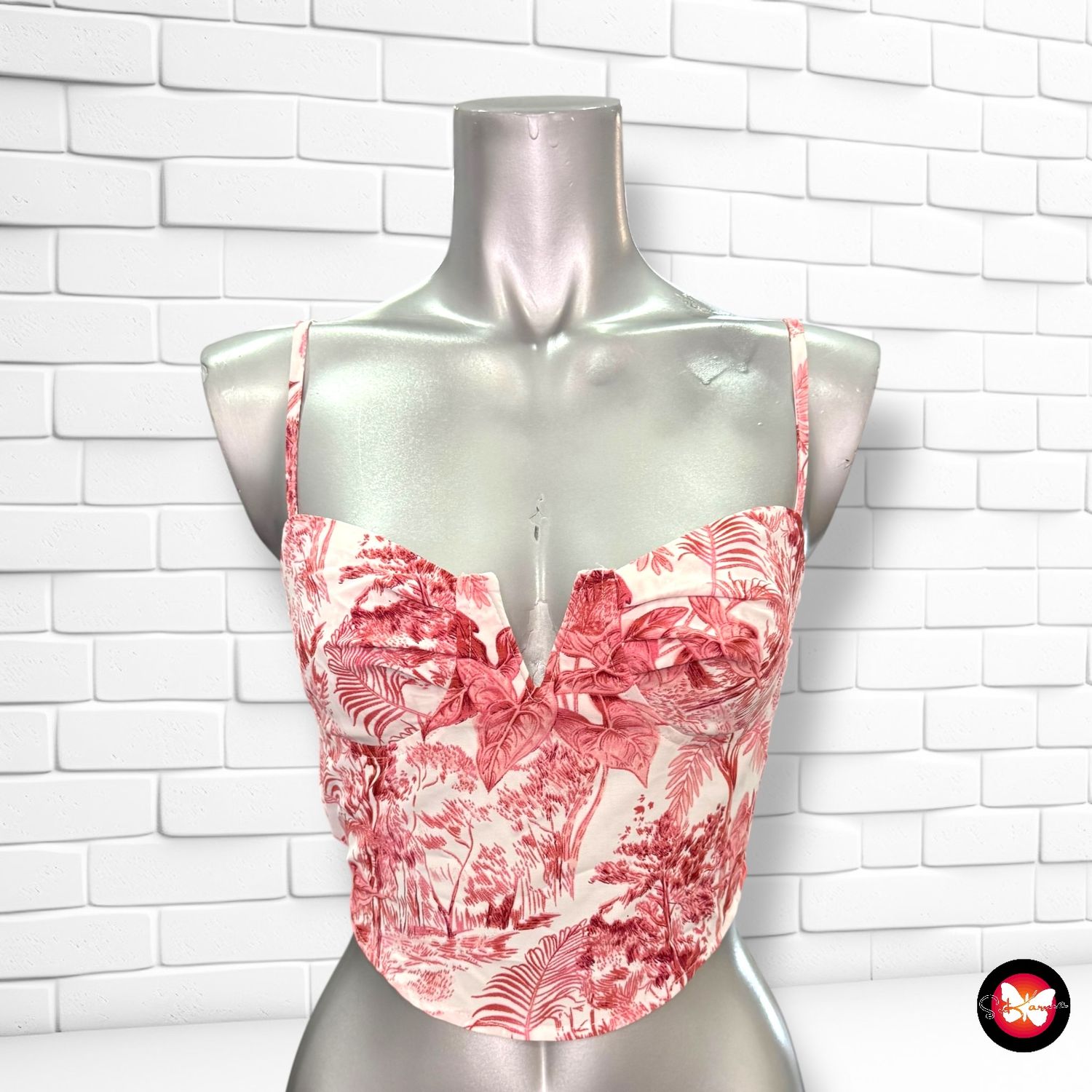 Blusa cropped de tirantes y escote V CIDER Talla XS