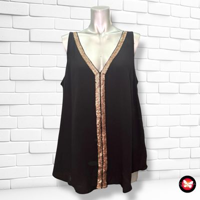 **HOY** Blusa de tirantes con lentejuelas LOVE&amp;ROSES Talla 46