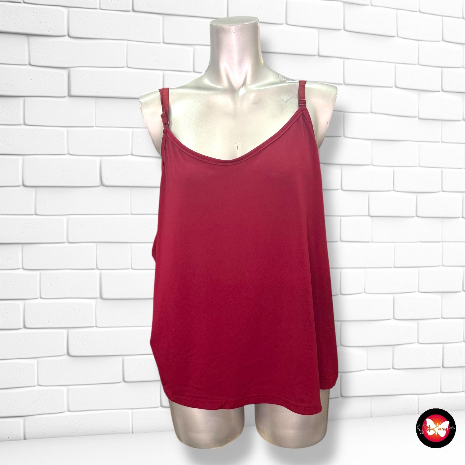 Blusa de tirantes con encaje en los lados Talla 5XL