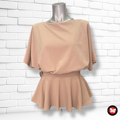 **HOY** Blusa entallada con mangas volantes Talla S/M
