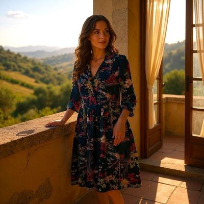 Vestido camisero de flores VINTAGE LOVE Talla S