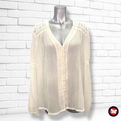 **HOY** Camisa de manga larga traslúcida ATMOSPHERE Talla 48
