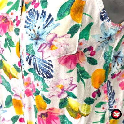 **HOY** Camisa sin mangas de flores con lazo H&amp;M Talla 12-13 años
