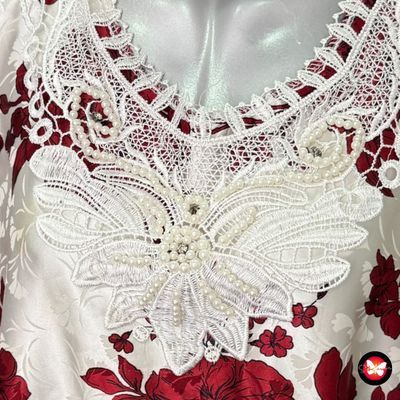 Vestido largo túnica de flores Talla XXL
