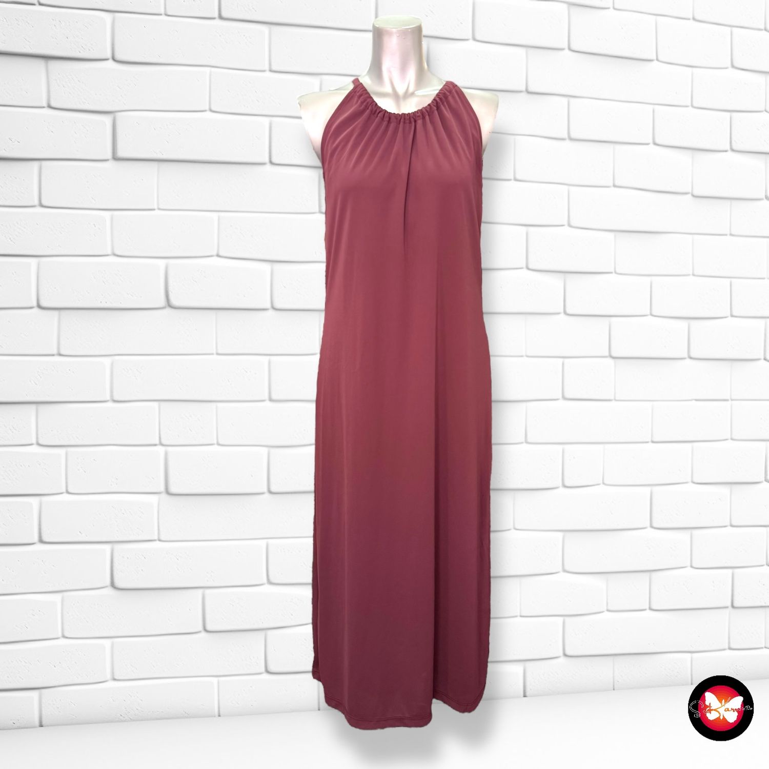 Vestido largo halter Talla 42