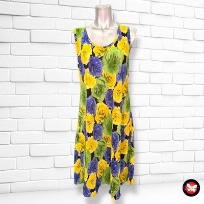 Vestido plisado de flores Talla L