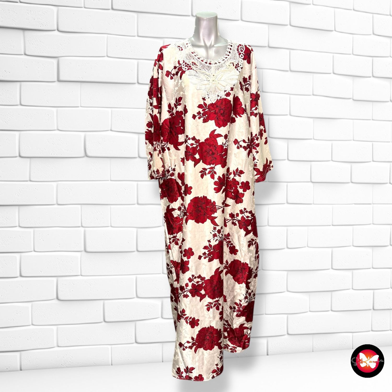 Vestido largo túnica de flores Talla XXL