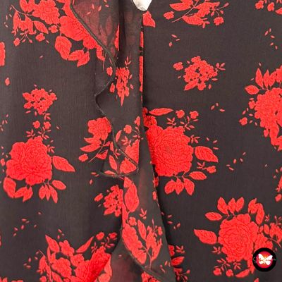 **HOY** Vestido de manga larga de gasa con flores ZARA Talla L