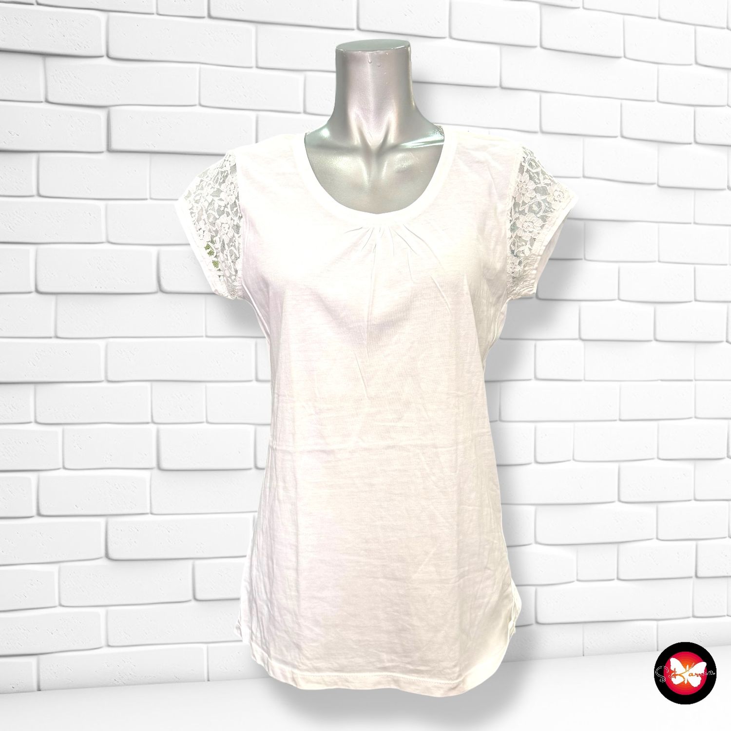 **HOY** Camiseta de manga corta y encaje CHARLES VÖGELE Talla S