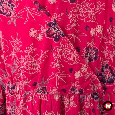 Vestido largo de manga corta de gasa INEXTENSO Talla 42 (grande)