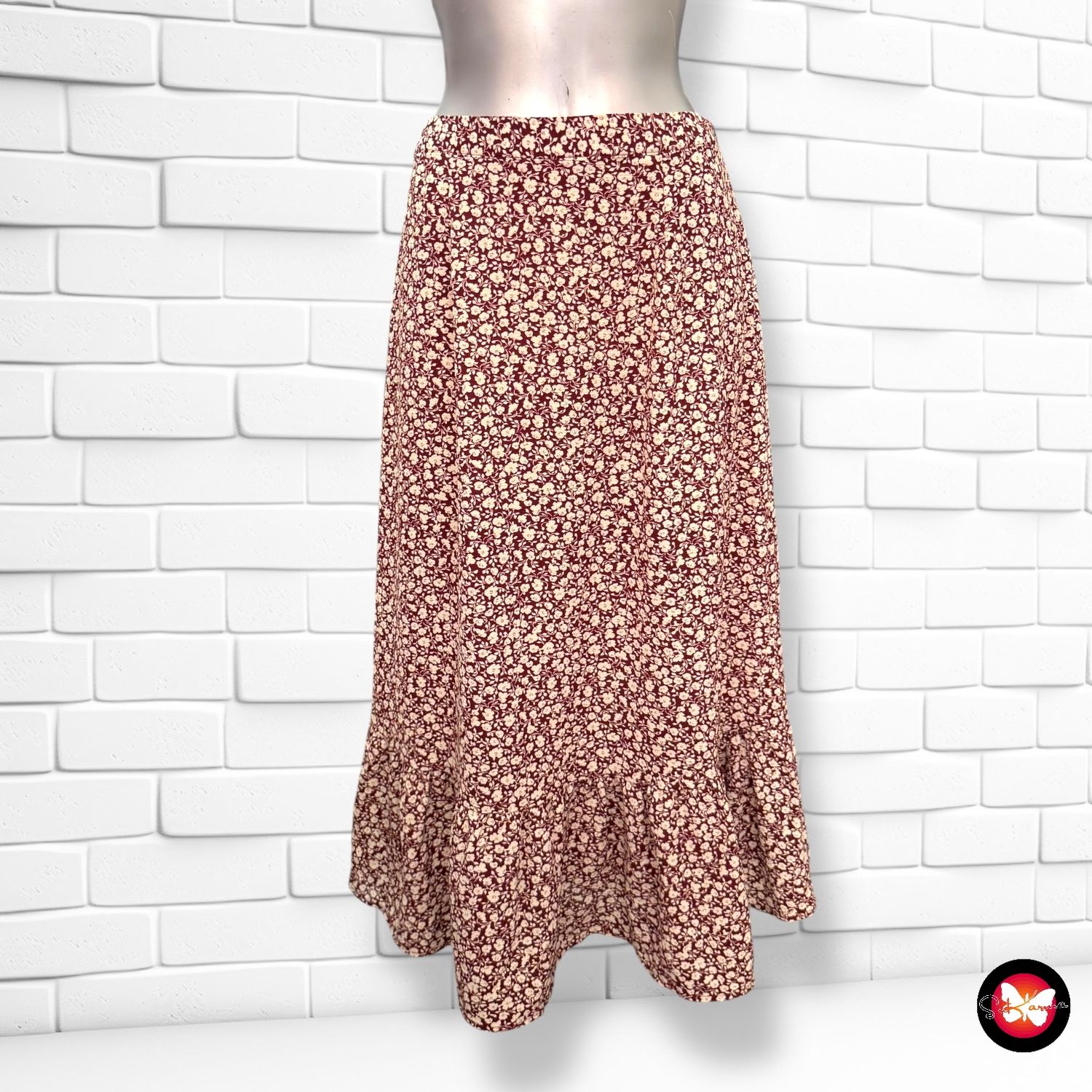 Falda larga de florecitas JACQUELINE DE YONG Talla M