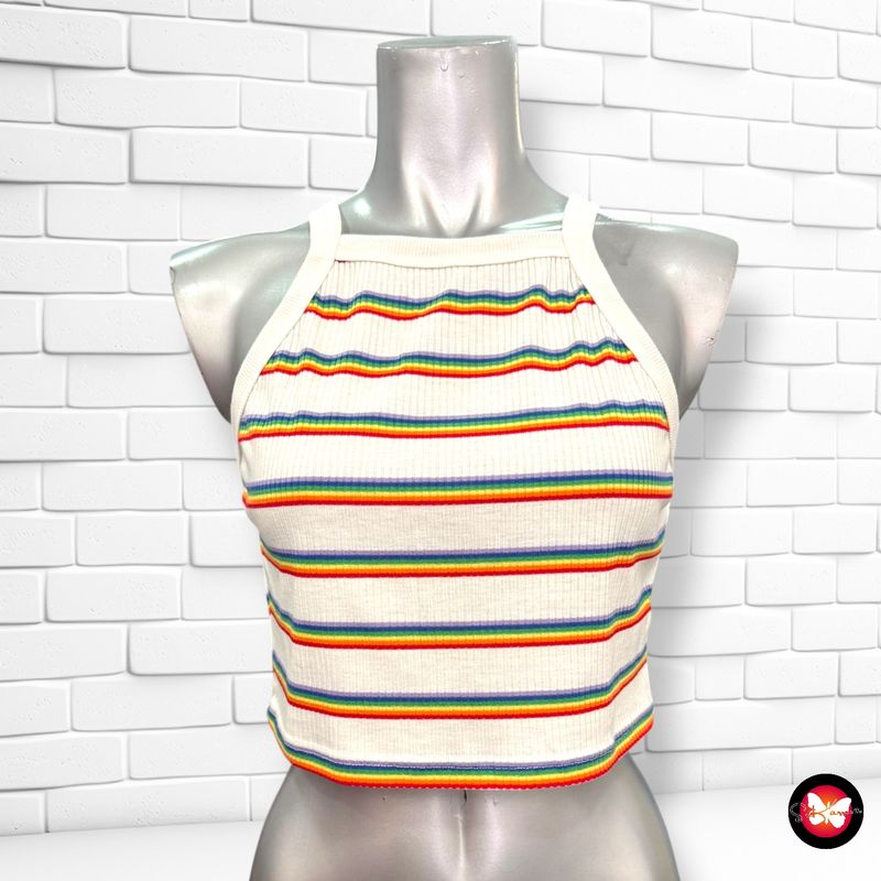 **HOY** Camiseta cropped canalé SHEIN Talla L (pequeña)