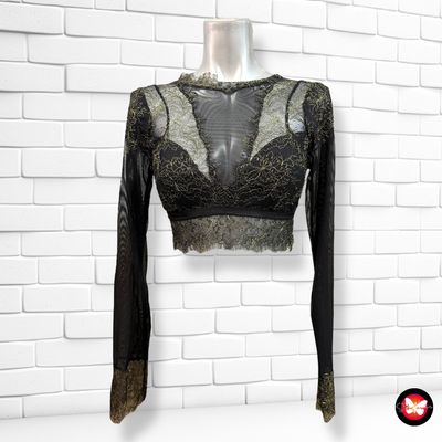 **HOY** Blusa de noche cropped de encaje BODYFLIRT Talla XS