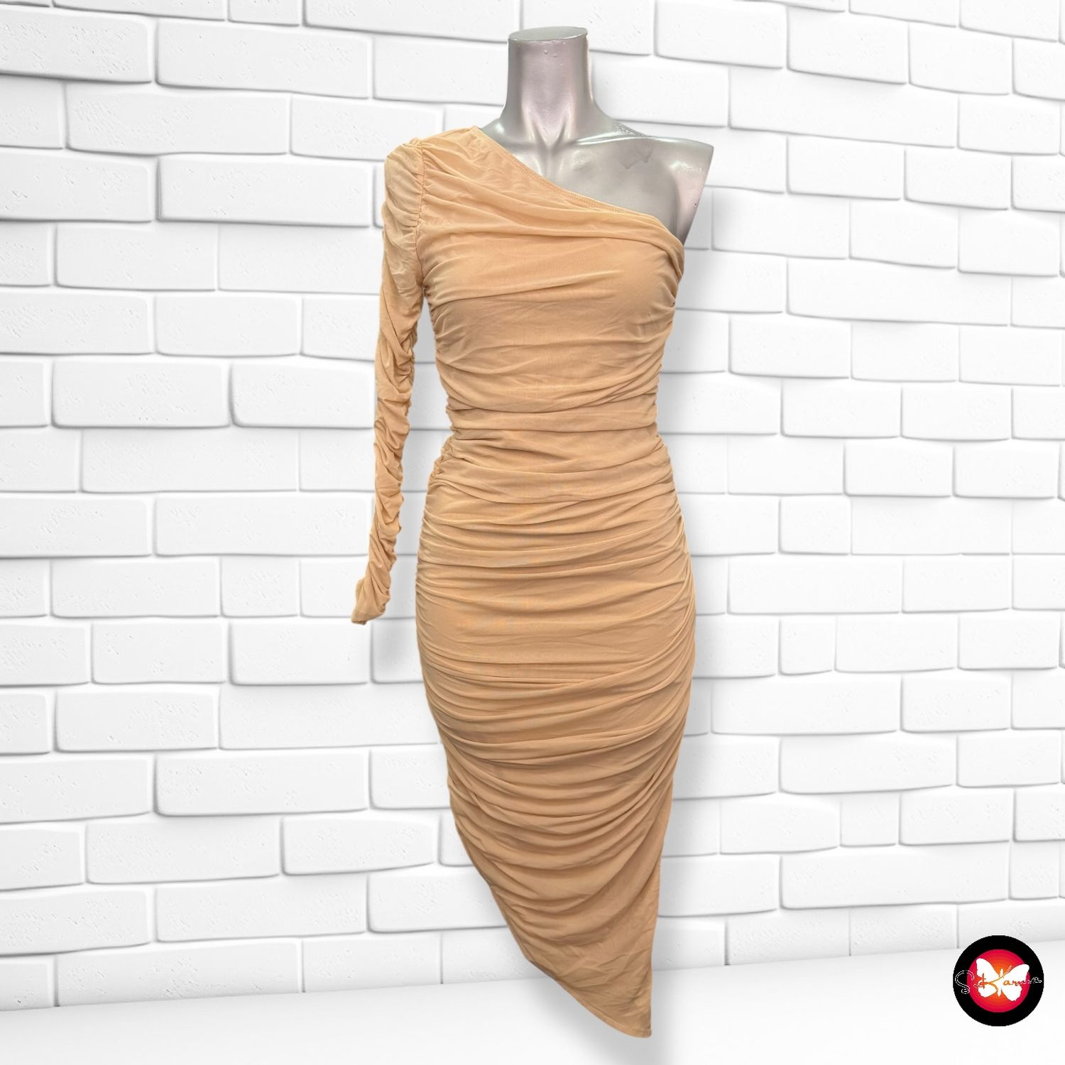 **HOY** Vestido largo con drapeado Talla S