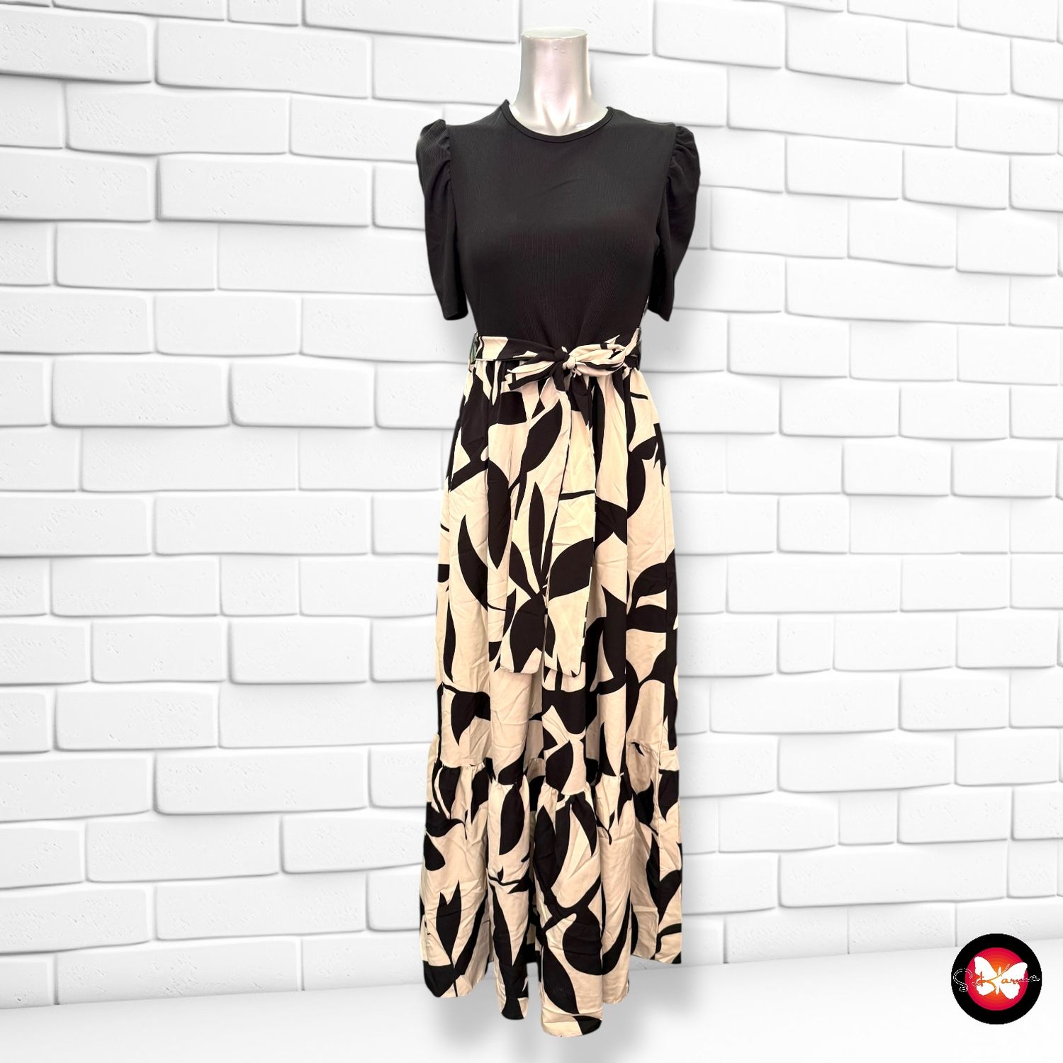 **HOY** Vestido largo con mangas abullonadas SHEIN Talla S