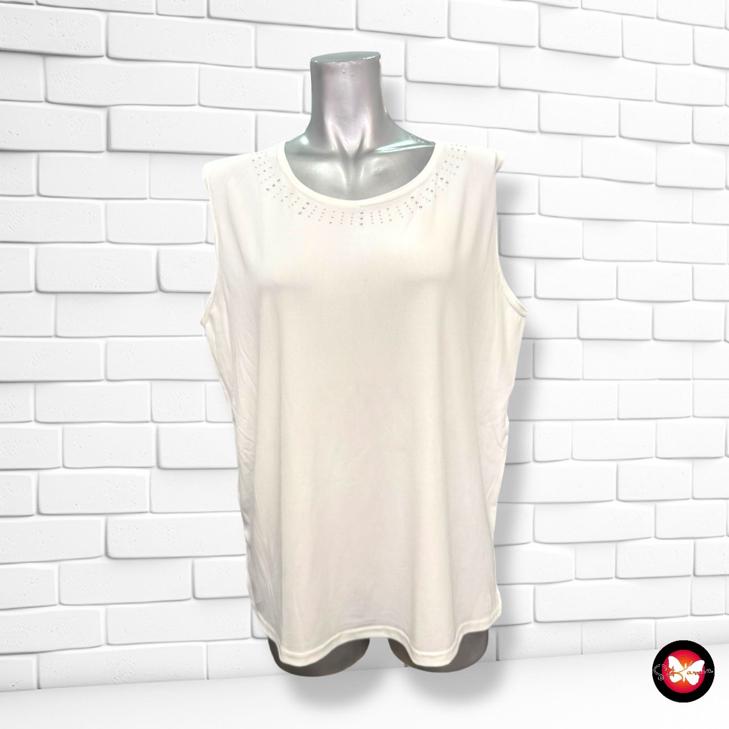 **HOY** Blusa sin mangas con brillitos Talla L (grande)