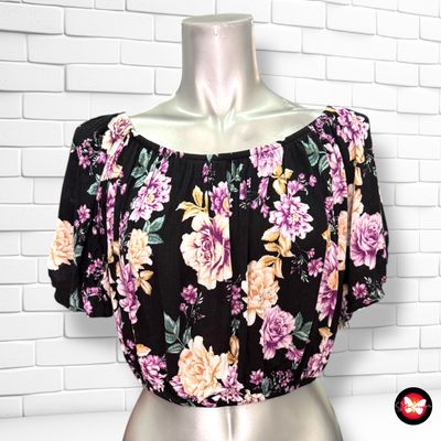 **HOY** Blusa escote barco de flores AMISU Talla XS (grande)