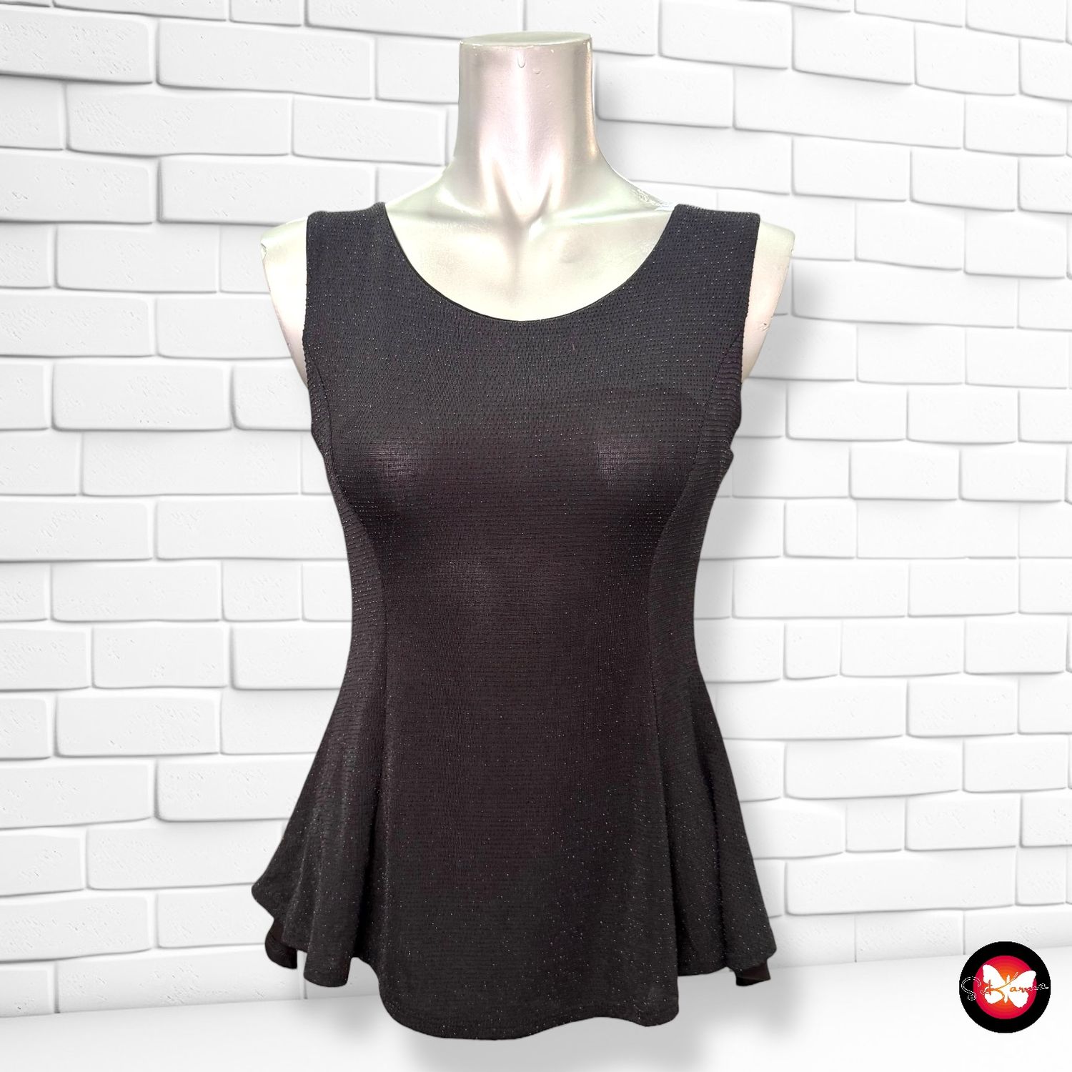 **HOY** Blusa de noche sin mangas con lurex Talla S/M