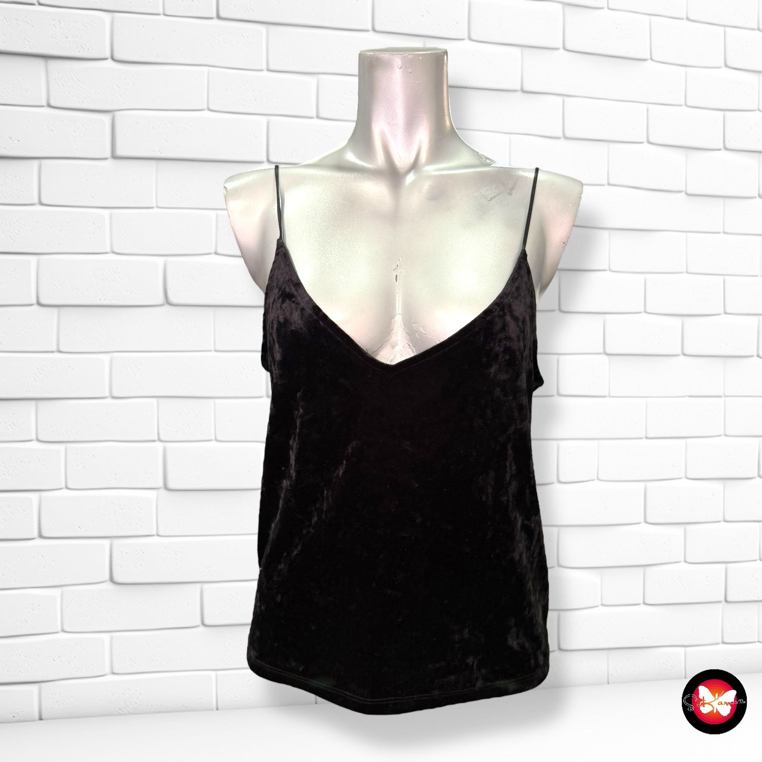 **HOY** Blusa de noche de terciopelo DIVIDED Talla S