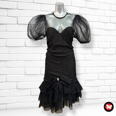 **HOY** Vestido de noche con mangas de tul Talla M