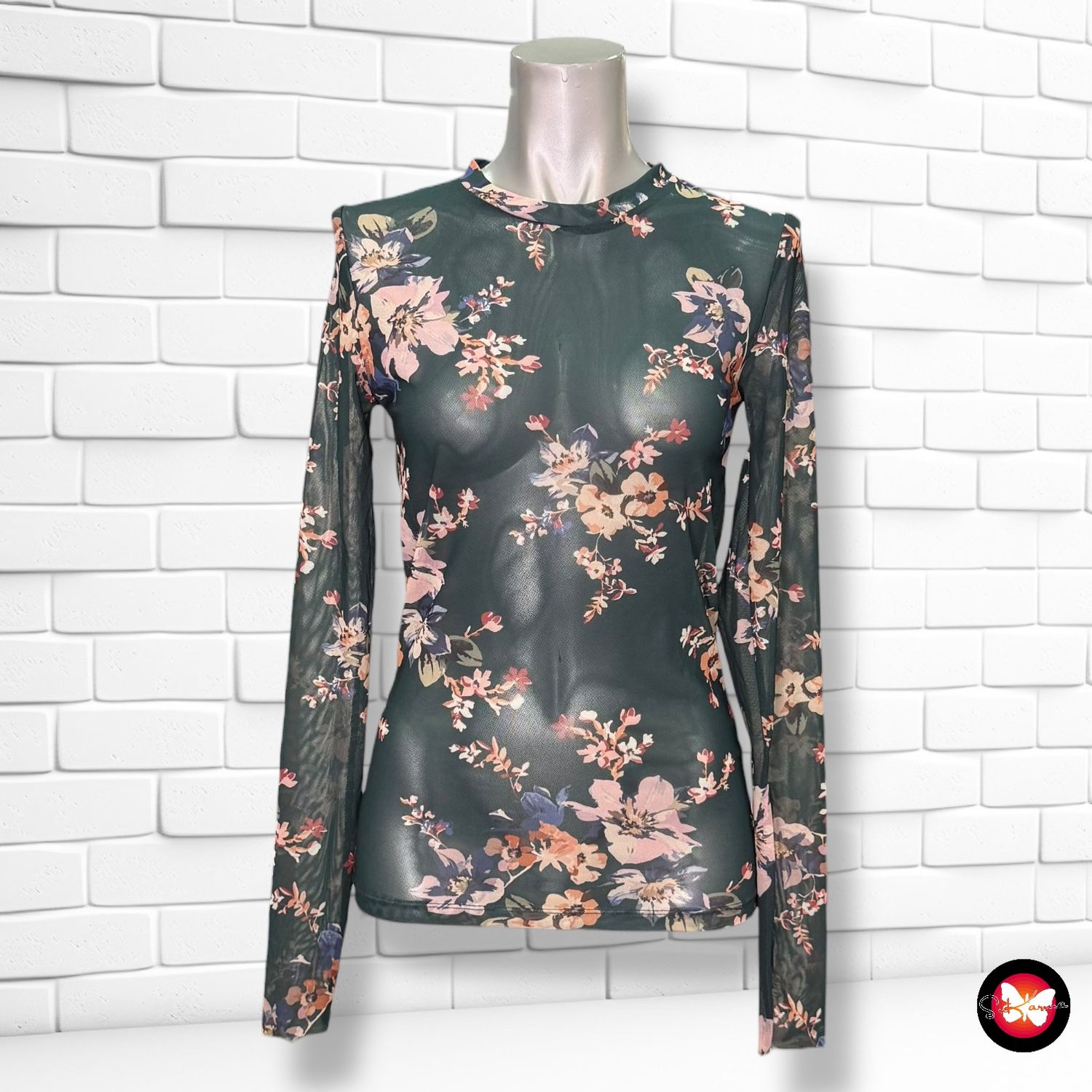 Blusa traslúcida de manga larga STRADIVARIUS Talla S