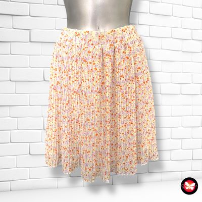 Falda plisada de florecitas SORA Talla 36