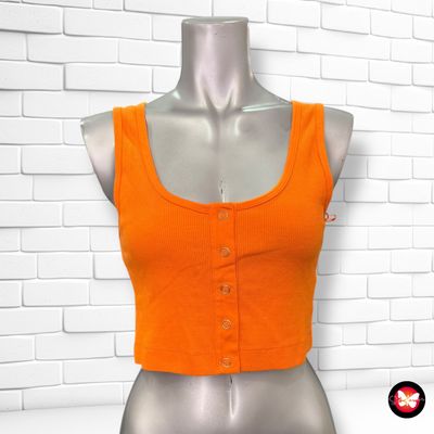 Camiseta cropped de tirantes canalé BIKBOK Talla M