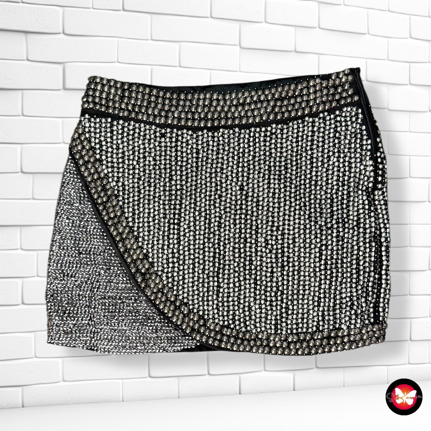 Falda de noche con tachas SUPERSTAR Talla M