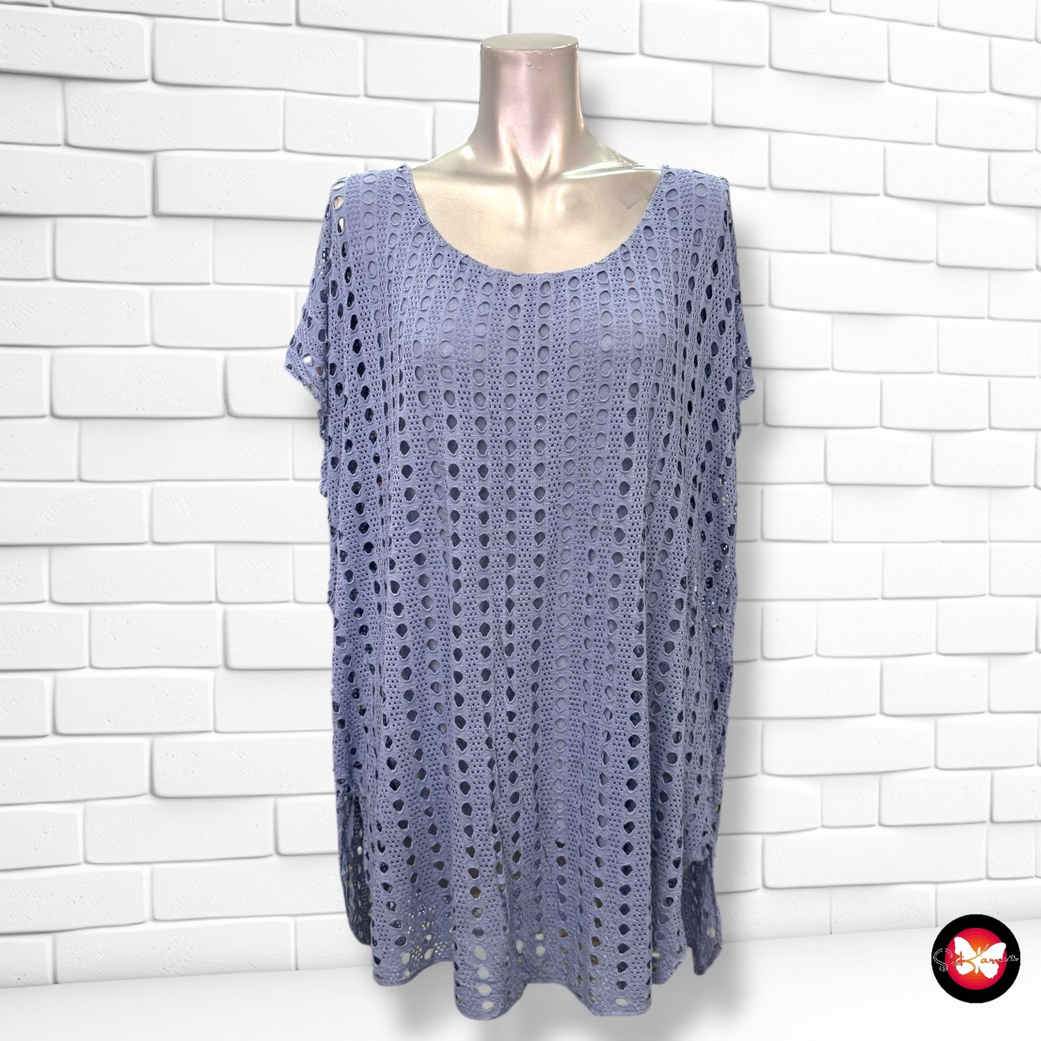 **HOY** Blusa de rejilla Talla Única Grande