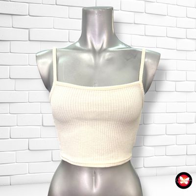 **HOY** Blusa cropped canalé DIVIDED Talla S