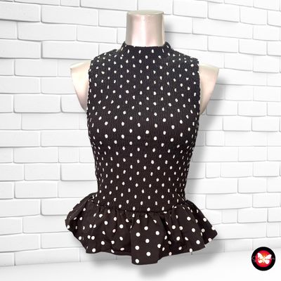 Blusa sin mangas de lunares LOAVIES Talla S