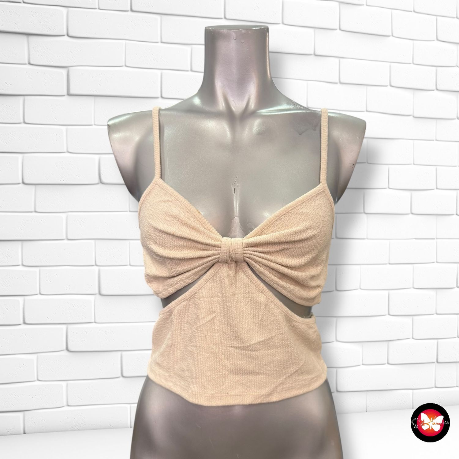 Blusa cropped cut-out DIVIDED Talla M