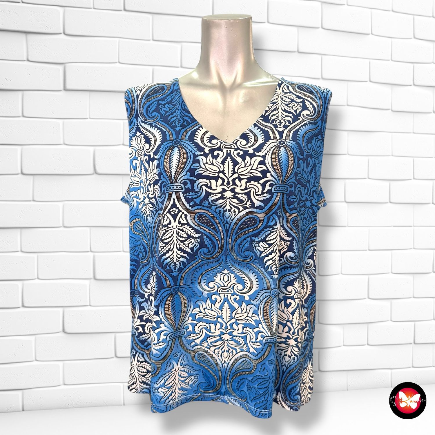 **HOY** Blusa sin mangas estampada Talla L/XL