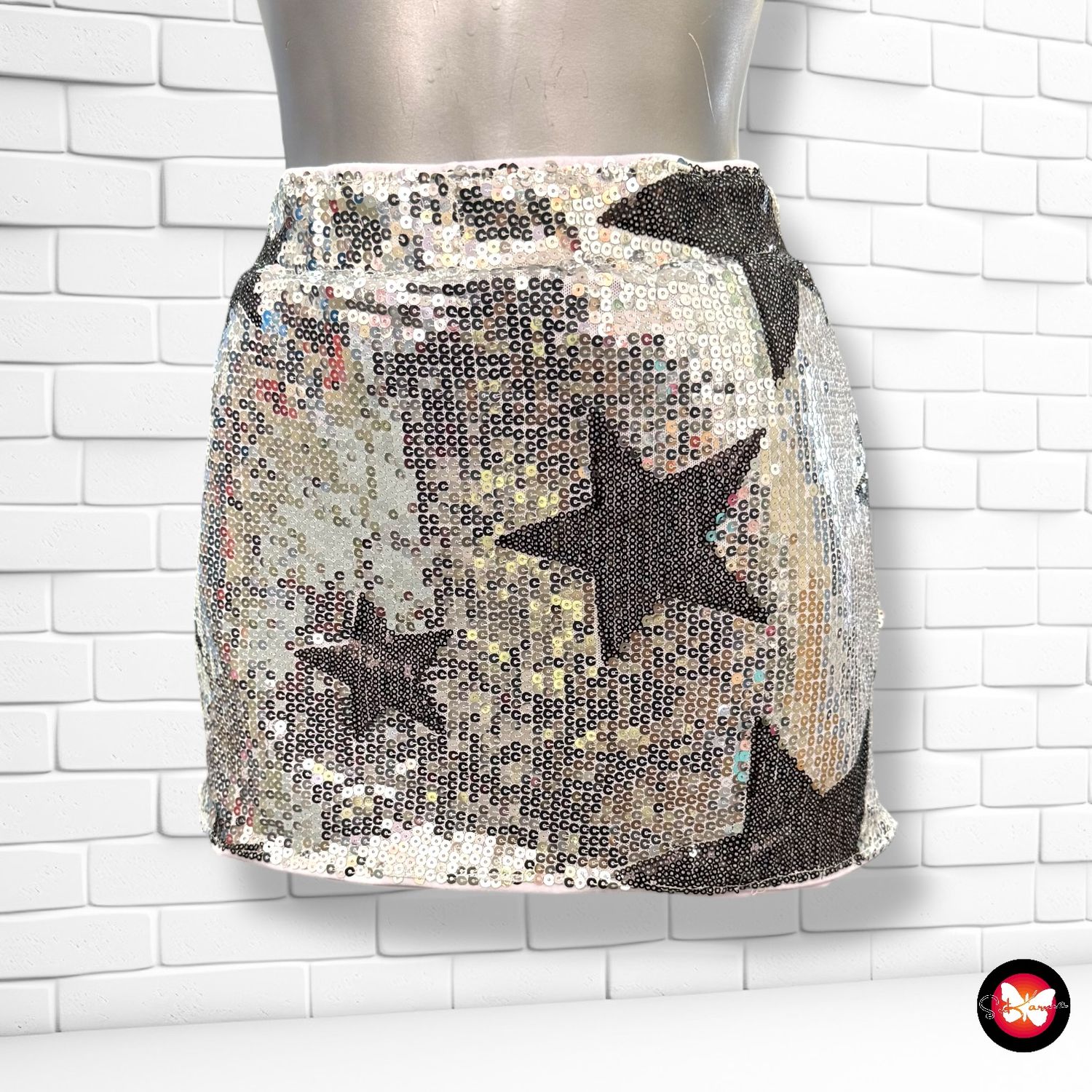 **HOY** Falda / short de noche de lentejuelas con estrellas SHEIN Talla L