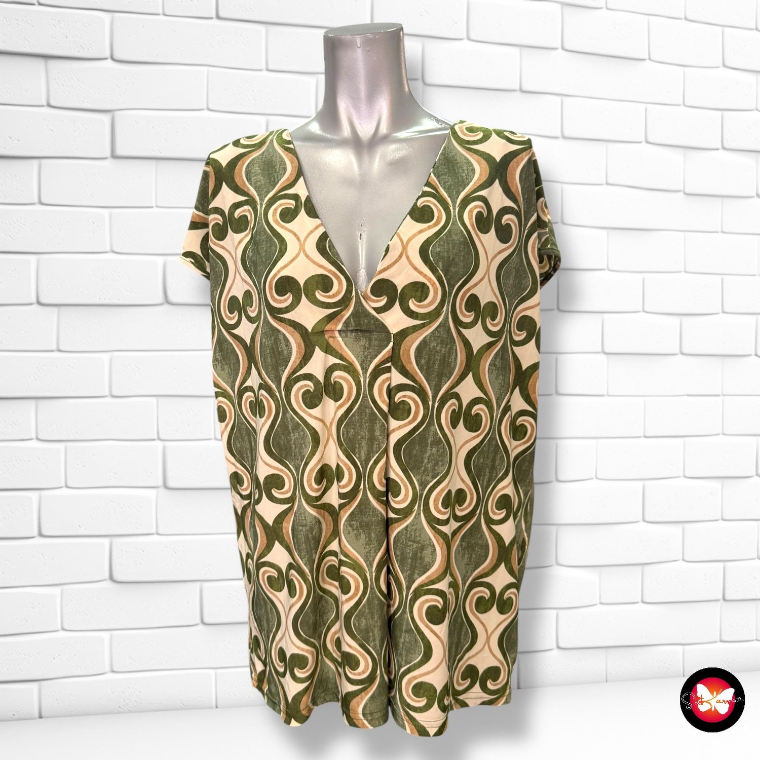 **HOY** Blusa de manga corta estampada Talla XL