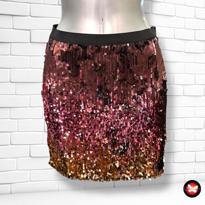 **HOY** Falda de noche de lentejuelas degradé BERSHKA Talla L (pequeña)