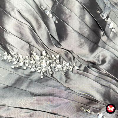 **HOY** Vestido de fiesta palabra de honor con pedrería Talla S